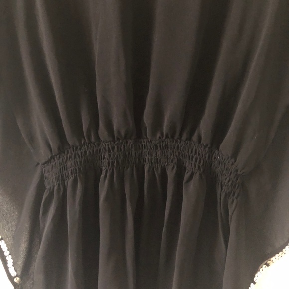 MARINEBLU FLOWING SEQUINS BLACK TOP - Picture 8 of 10